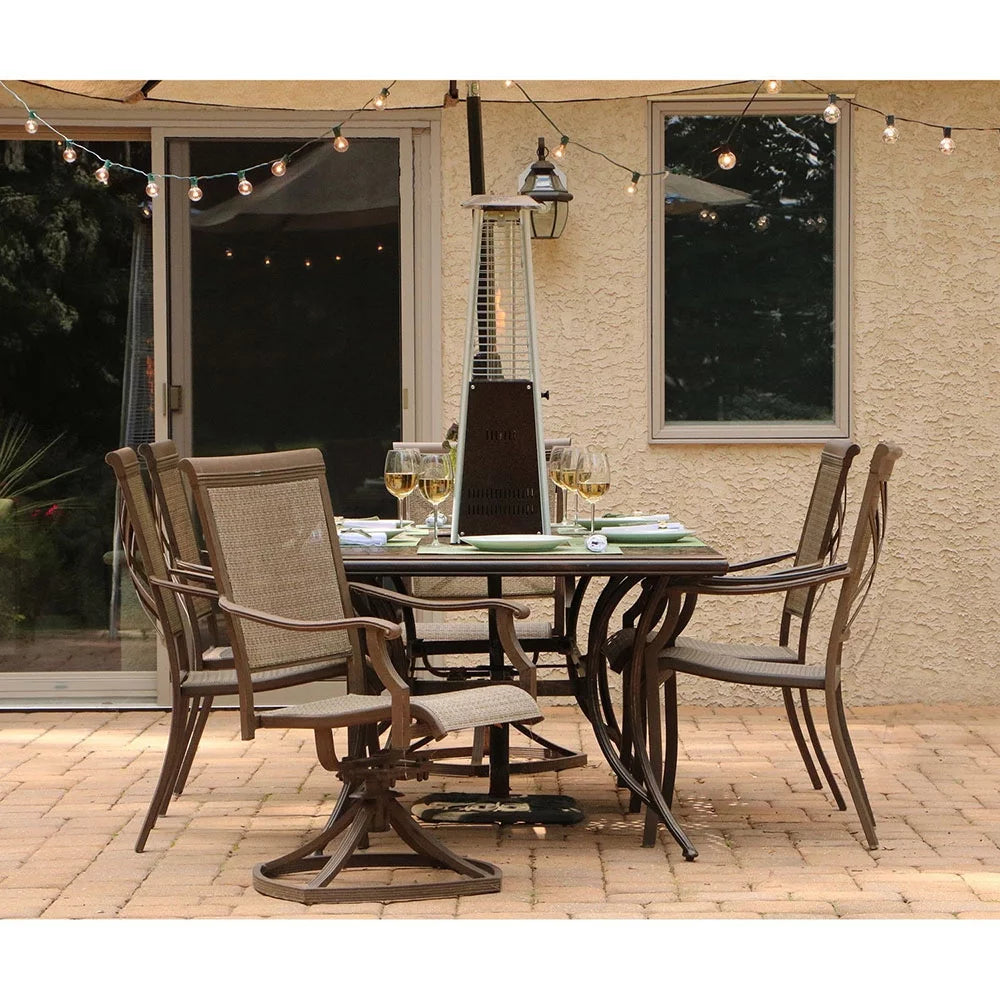 Mini Pyramid Tabletop Propane Patio Heater in Hammered Bronze G753