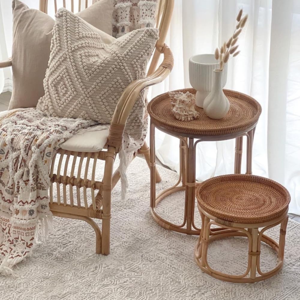 Rattan Side Table Set L777053