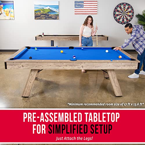 8 ft Pool Table with Wood Finish R201