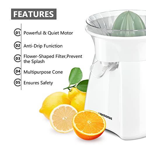 Electric Citrus Juicer Grapefruit Squeezer Orange Juicer Lemon Squeezer Pulp Control Motorized Citrus Press Z6101