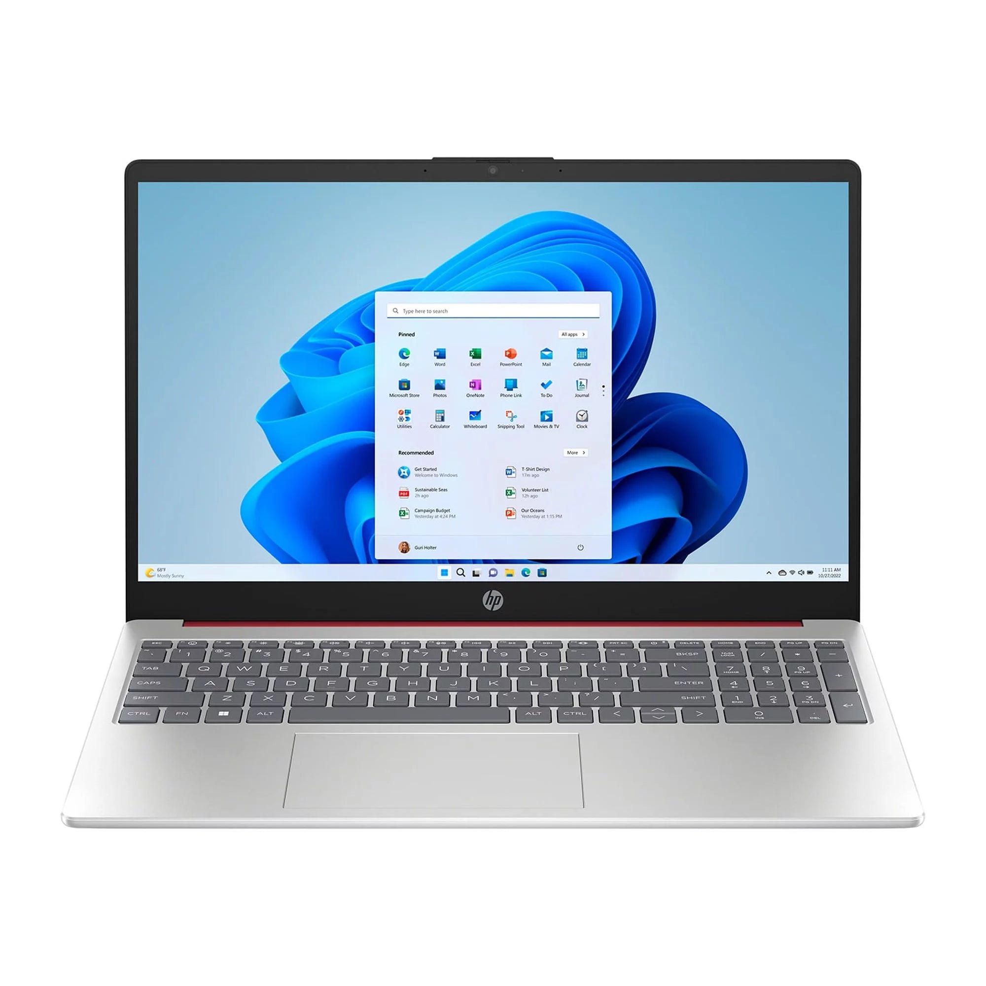 15.6" HD Pentium N200 1.8GHz Intel UHD Graphics 4GB RAM 128GB SSD Win 11 Home Scarlet Red Laptop K663061