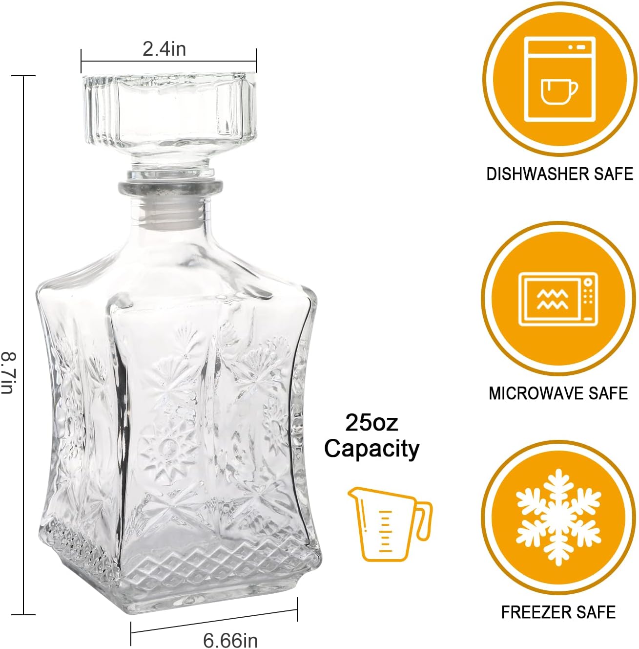 25 Oz Glass Decanter Set T969