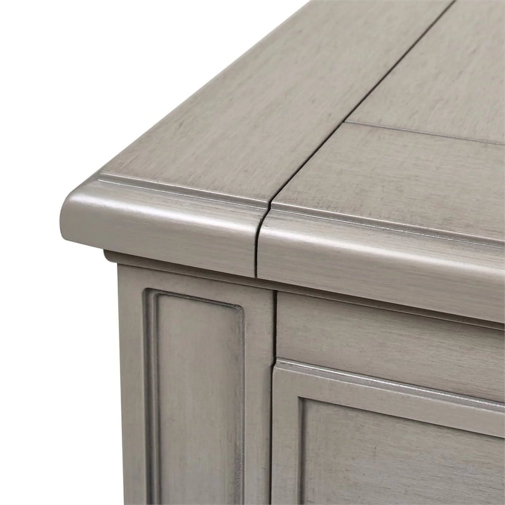 Gold Accent 5-Drawer Wood Desk Grey D389895