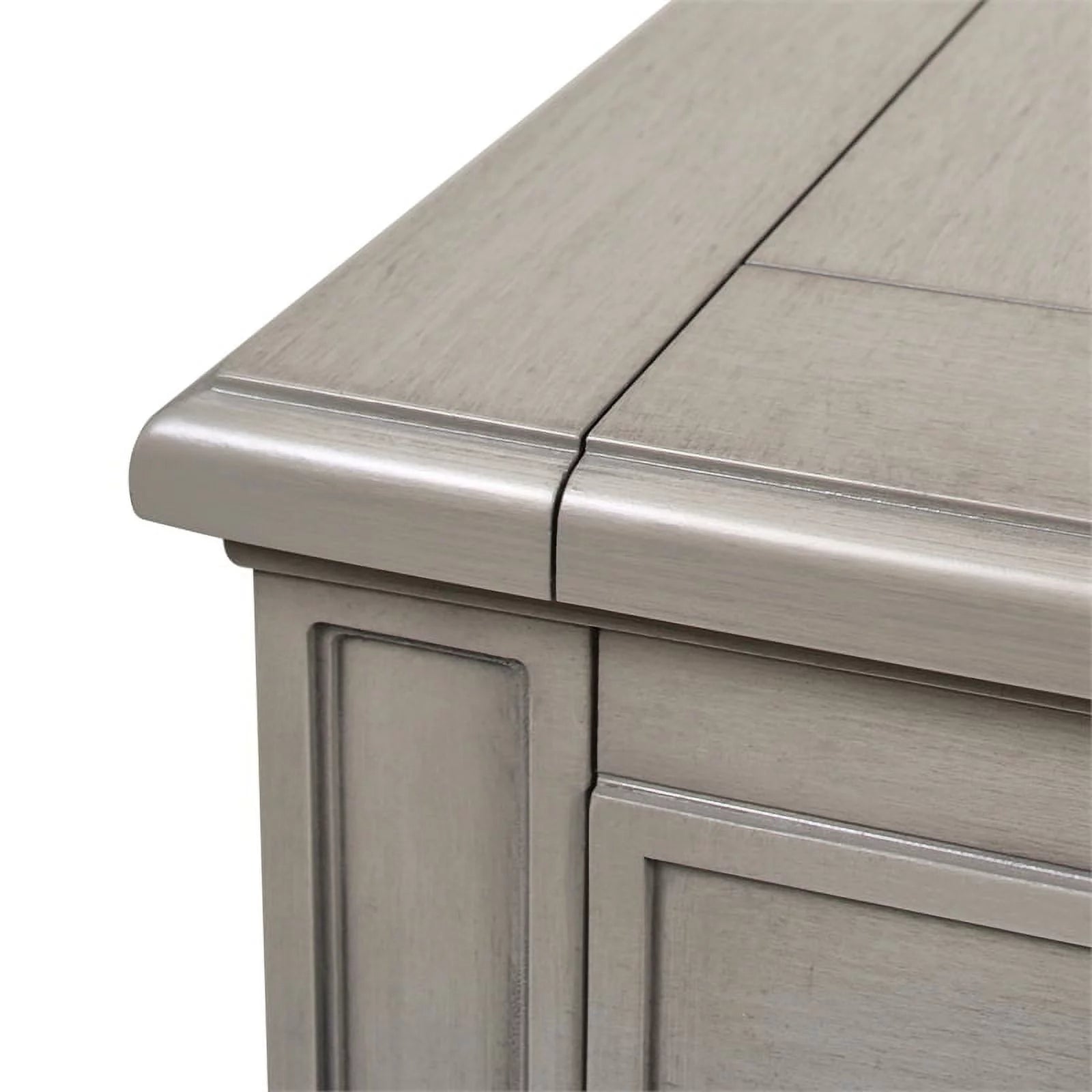 Gold Accent 5-Drawer Wood Desk Grey D389895