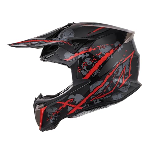 Adult ATV Dirt Bike Helmet Dual Visor with Gloves & Mask Adjustable Sun Visor Motorcycle Helmet A84592