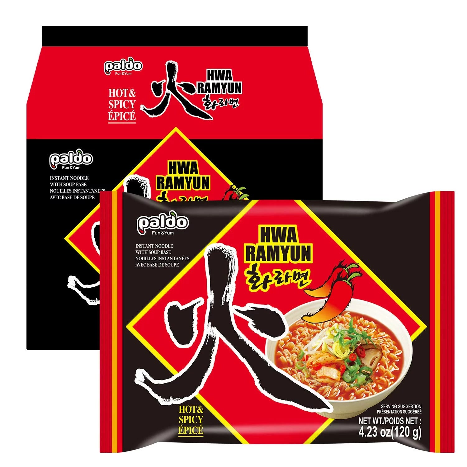 Extra Hot & Spicy Instant Noodles, 4.23 oz x 10 Pack M2611