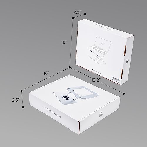 Adjustable Aluminum Alloy Laptop Stand with 360° Rotating Base (Gray) D750358