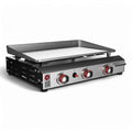 26 In Flat Top Gas Grill with 3 Burners – Stainless Steel Tabletop with Pre Season Griddle F304208