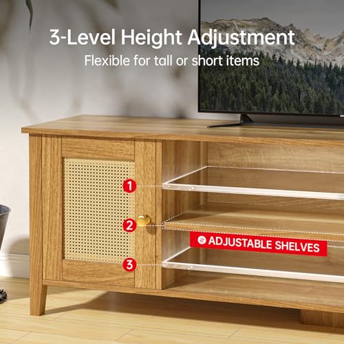 Rattan TV Stand with Storage N9410