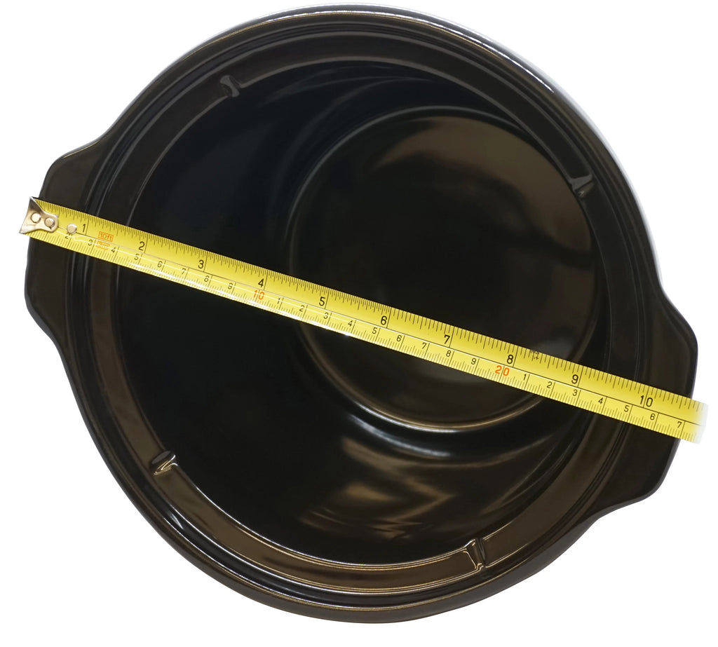 4 Qt Black Round Stoneware Slow Cooker K5915