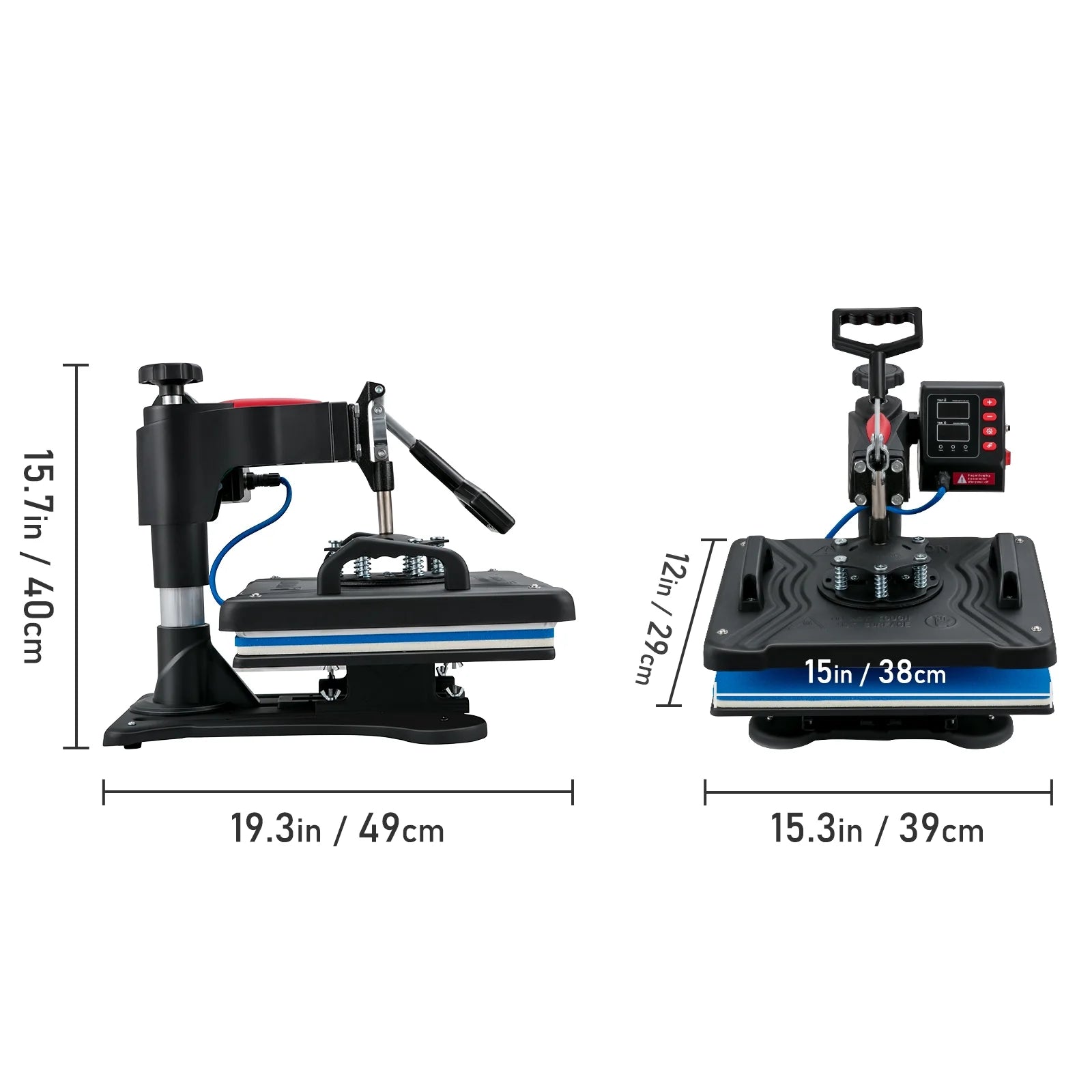 12x15inch 5IN1 Clamshell Sublimation Heat Press Machine with Teflon Coated K33477