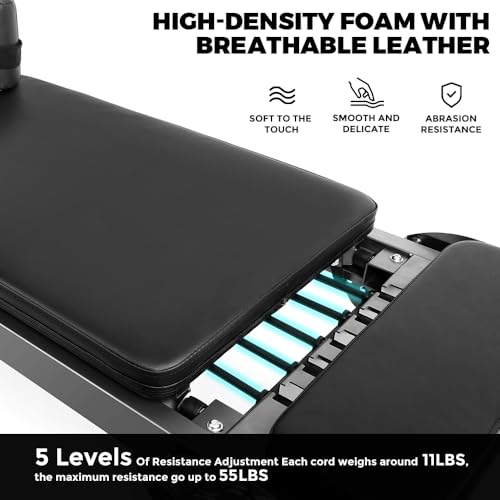 Gray Foldable Pilates Reformer R6058