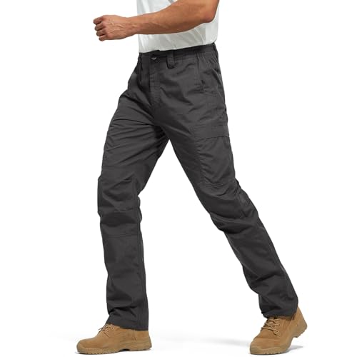 Men's Cargo Pants Water Resistant Ripstop Tactical Pants Lightweight Outdoor Hiking Pants B192896