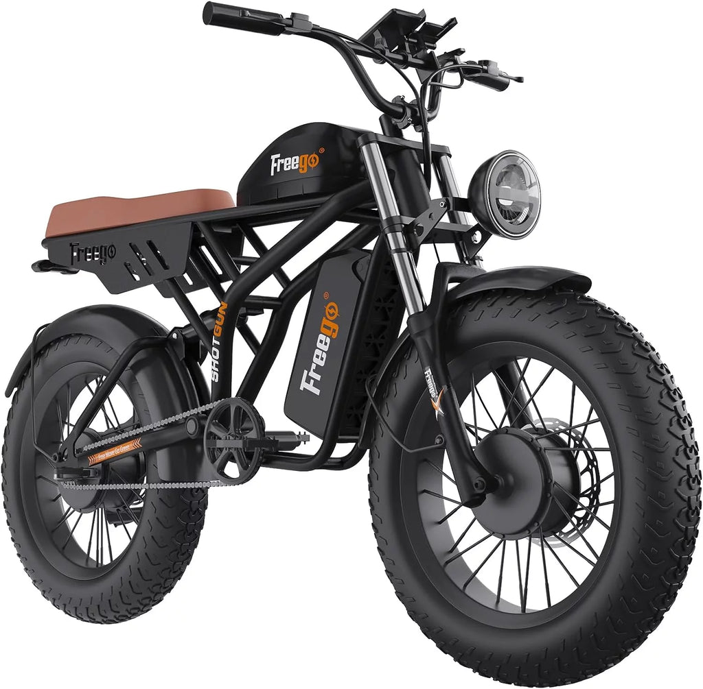 Dual Motor Dual Battery 2000W 48V 40Ah 55Ah 20"x4.0" Fat Tire Electric Bike V9230