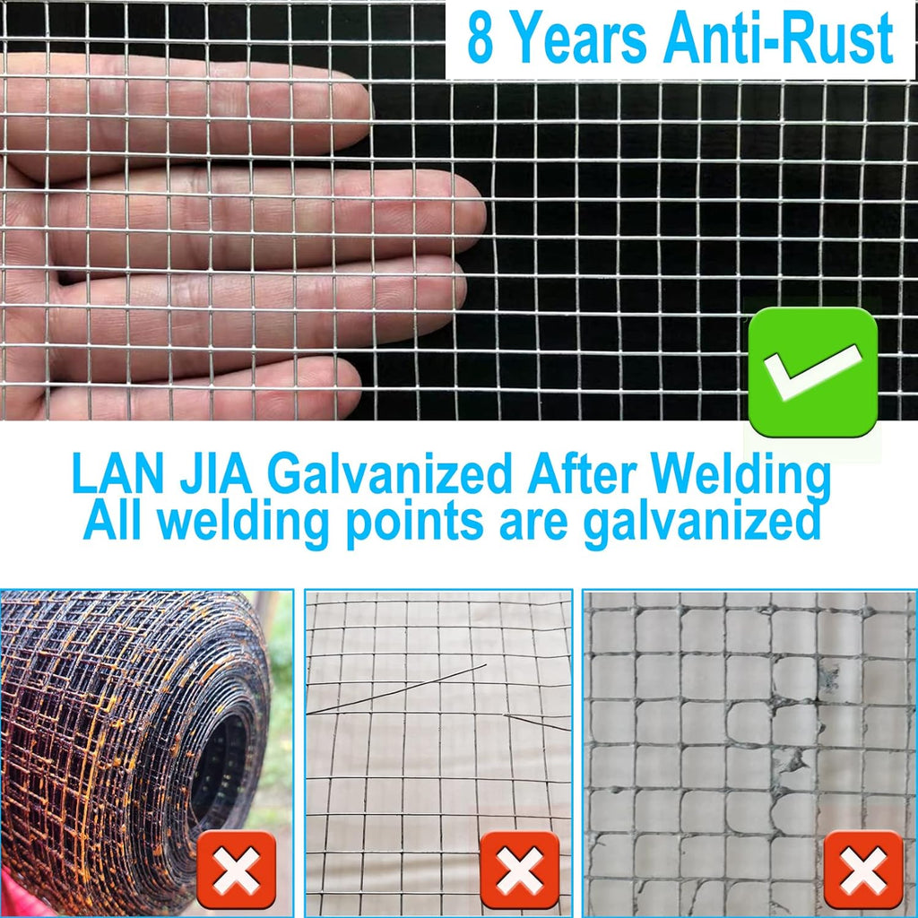 1/2inch Galvanized Hardware Cloth 24" x 100' 19 Gauge Chicken Wire Mesh Roll P45820