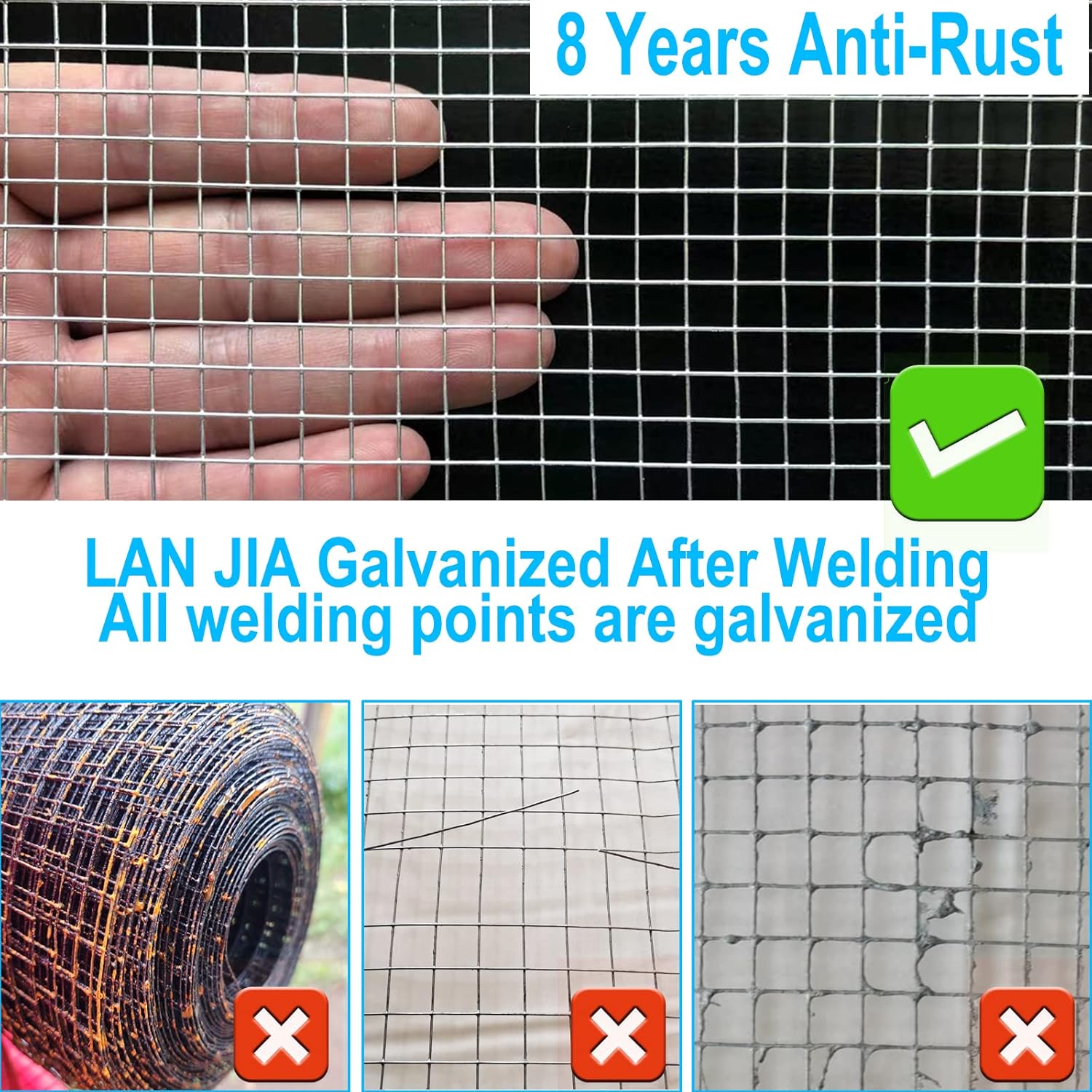 1/2inch Galvanized Hardware Cloth 24" x 100' 19 Gauge Chicken Wire Mesh Roll P45820