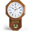 Wooden Pendulum Wall Clock Battery Operated R784