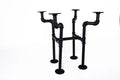 Black Iron Pipe Coffee Table Leg Set H609