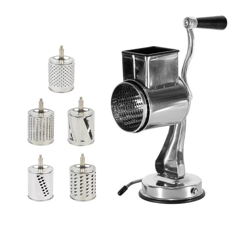 Stainless Steel Rotary Drum Grater with 5 Drums N547748