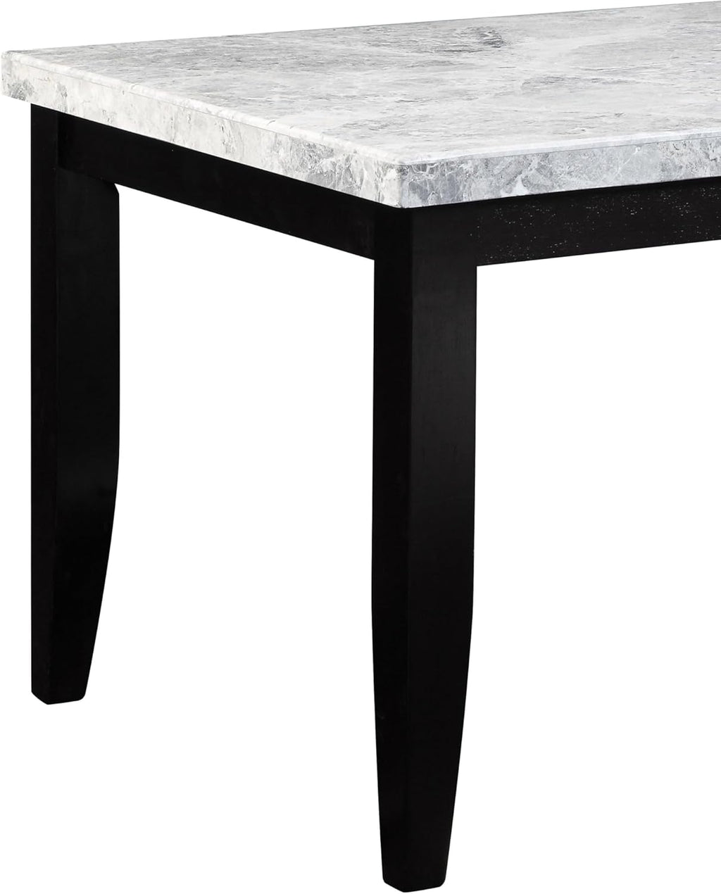 Rectangular Marble Top Dining Table in Black I765