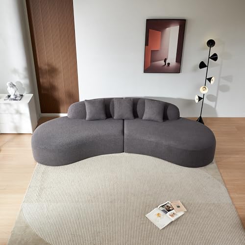 Beige Curved Sectional Sofa R280