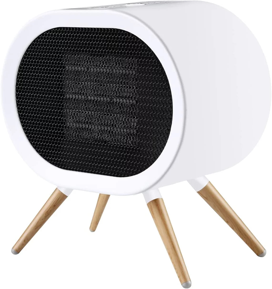 Small Space Heater, 1000W PTC Ceramic Electric Fan Heater - Black P26816