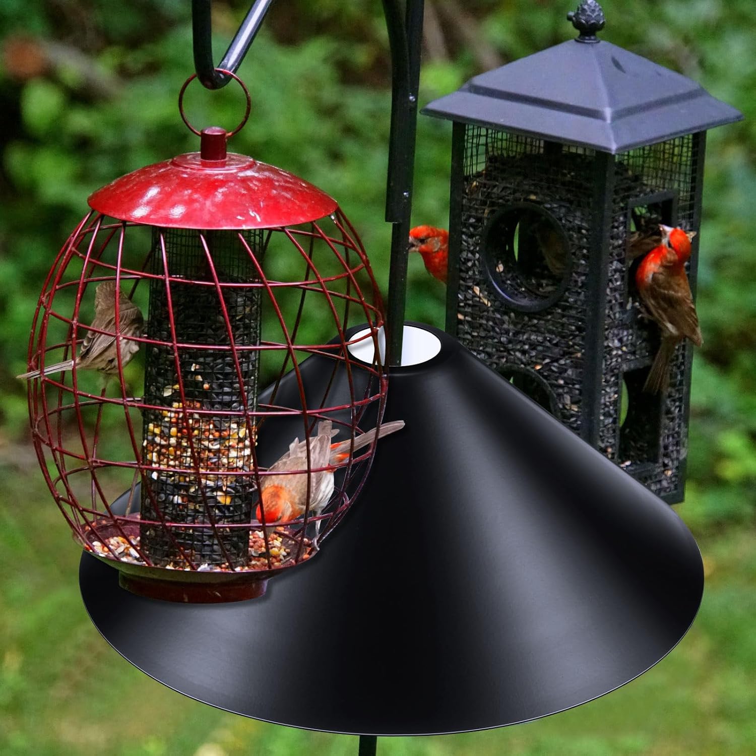 2 Pcs Metal Squirrel Baffle 12 Inch for Bird Feeder Pole X622
