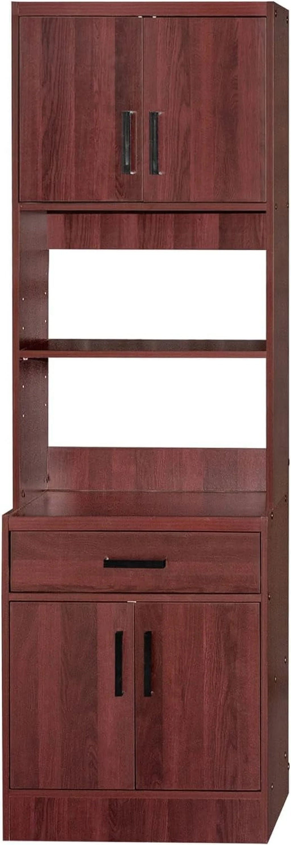 Tall Wooden Kitchen Pantry In Mahogany I3805