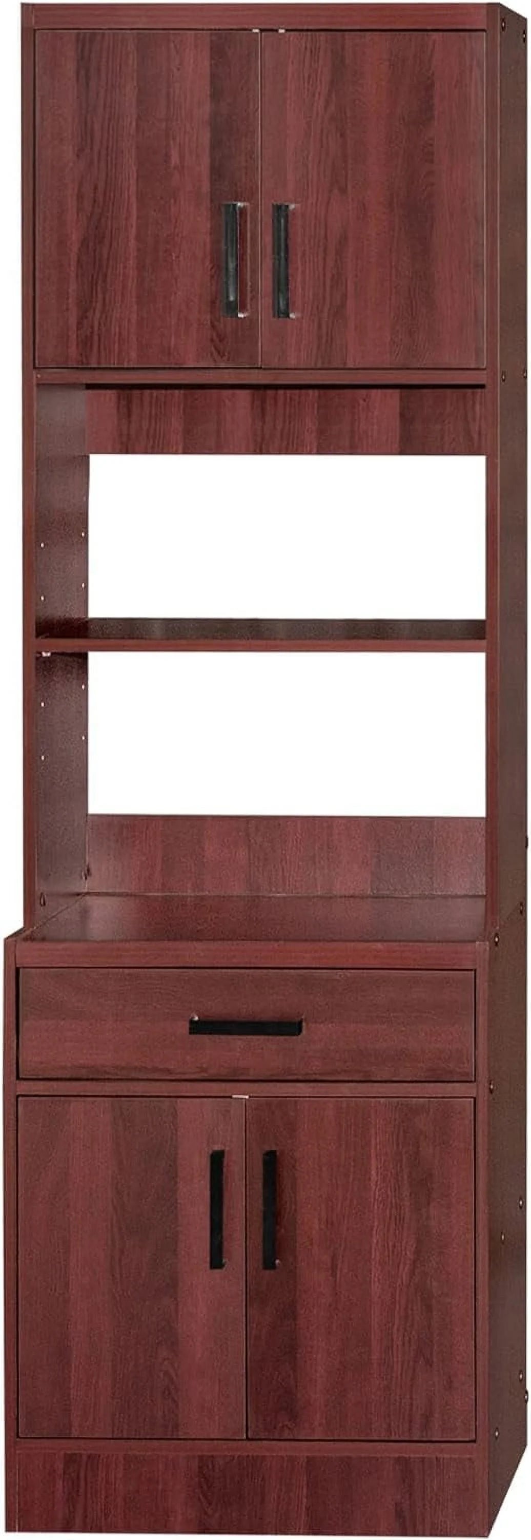 Tall Wooden Kitchen Pantry In Mahogany I3805