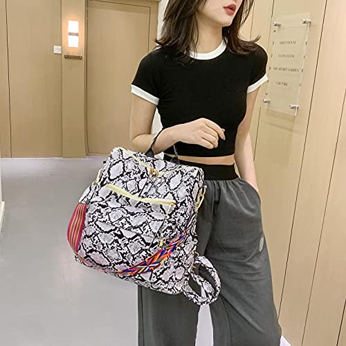 Grey Snake Print Backpack E7454