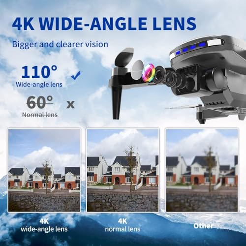4k FPV Foldable Drone with Brushless Motor and Carrying Case X2201
