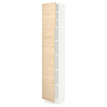White 15x80 High Cabinet with shelves and 2 Doors A6583