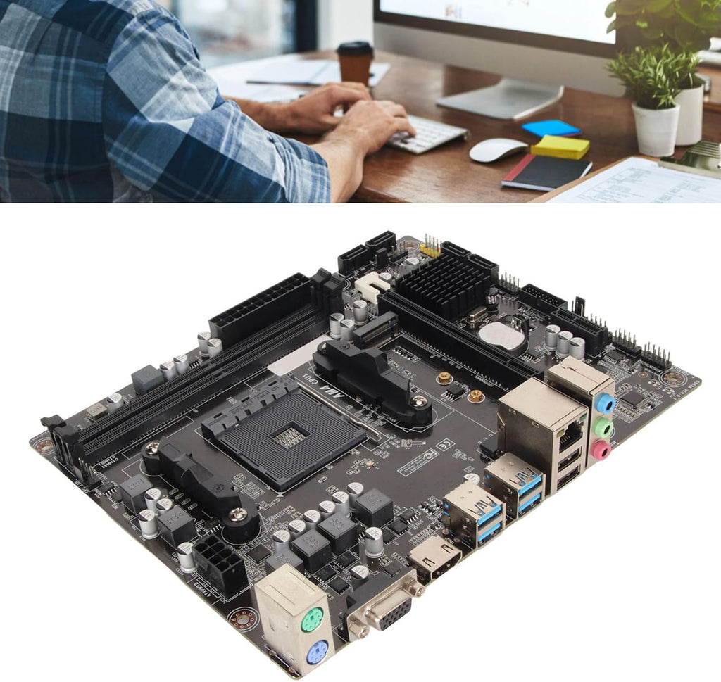 AMD A520 M ATX Motherboard, AM4 M.2 NVME USB3.0 Dual Channel DDR4 Memory PCIe X16 SATA 6Gbs Desktop Motherboard Z980797