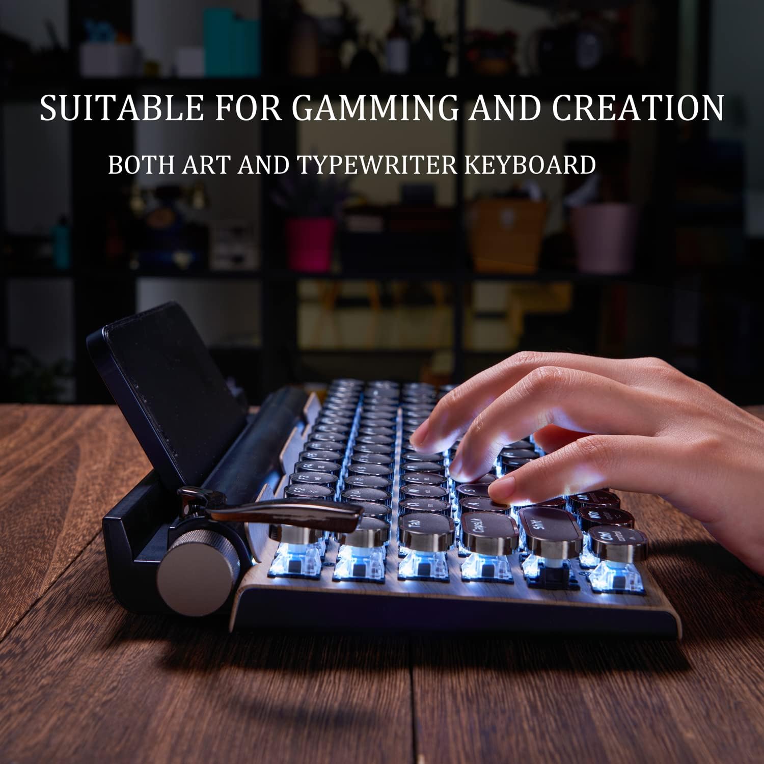 Retro Mechanical Keyboard with Bluetooth F442