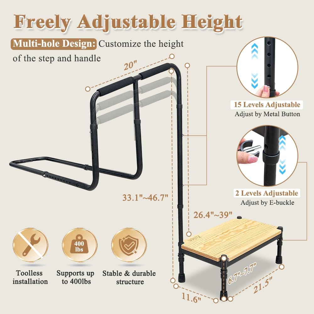 Bed Step Stool with Handle E2461