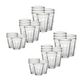 36 Piece Clear Tempered Glass Drinkware and Tumbler E555
