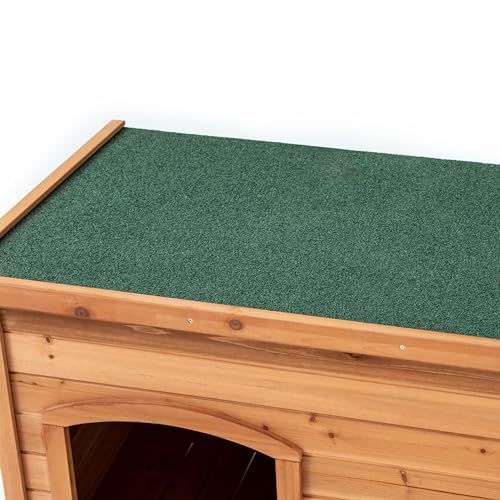 Outdoor Wooden Dog House with Wooden Floor (34" W x 25" D x 23" H) N68871