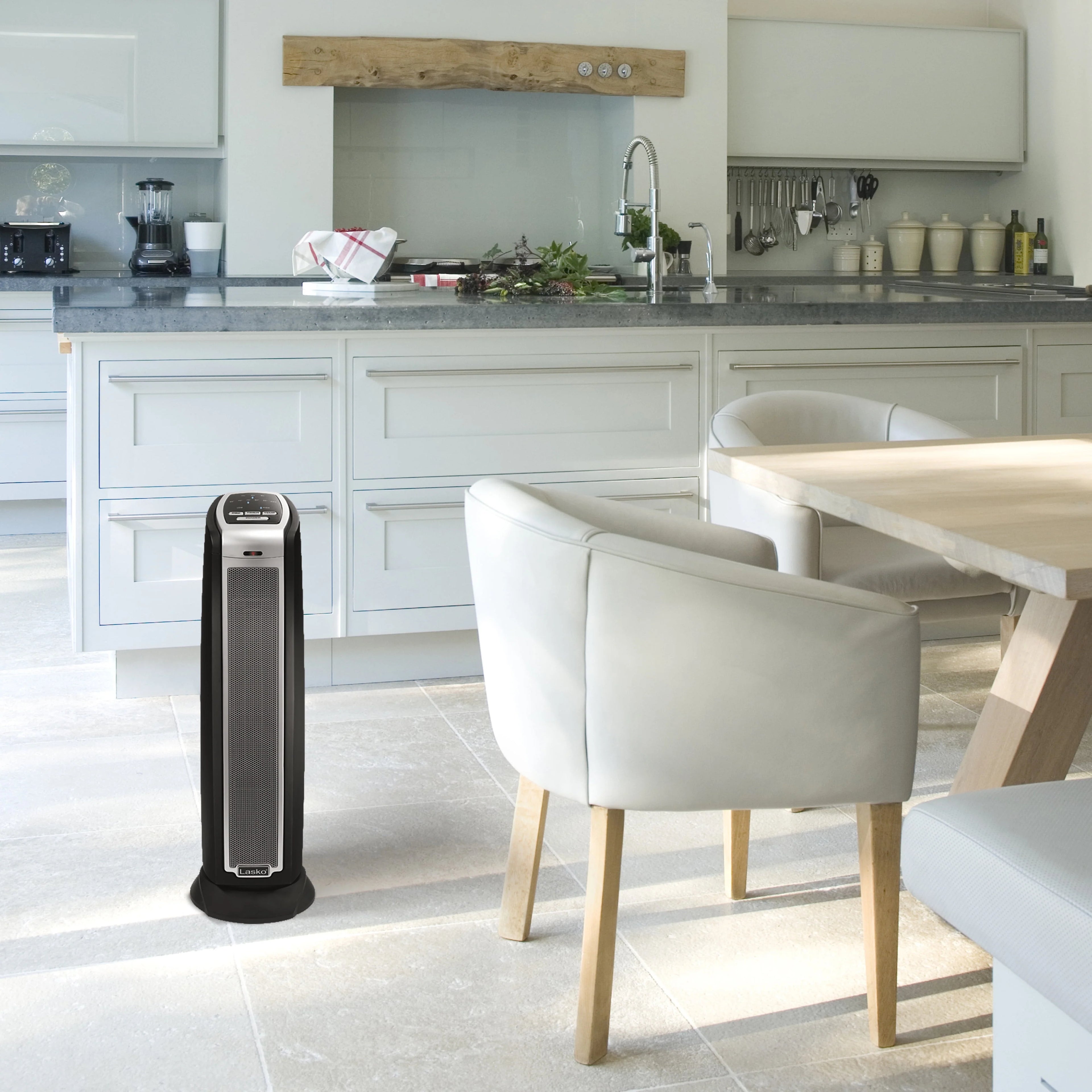 22.5 1500W Electric Oscillating Ceramic Tower Space Heater Black Y577531
