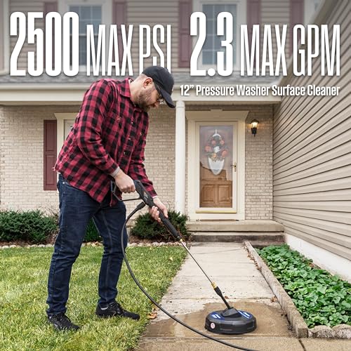 Electric Pressure Washer, 2500 Max PSI 1.76 Max GPM with Steel Wand K538090