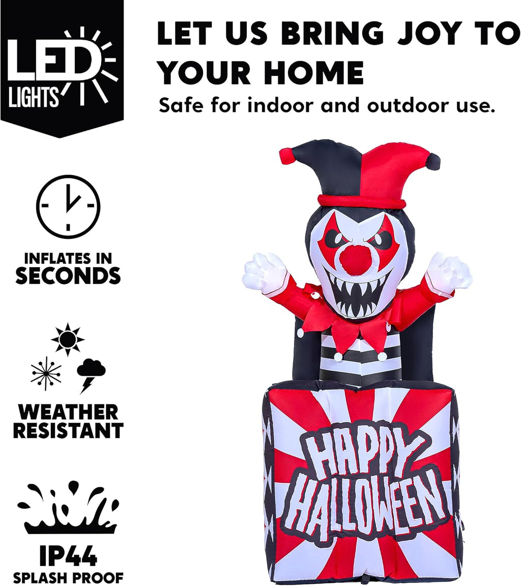 5 Ft Halloween Inflatable Decor with Built-in LEDs Y95120