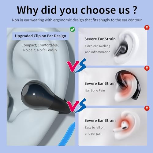 Open Ear Bone Conduction Wireless Earbuds with Ear Hooks K957379