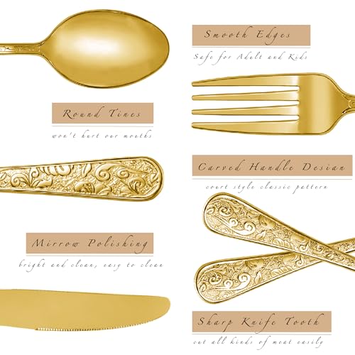 20 Pieces Gold Stainless Steel Flatware Set N683