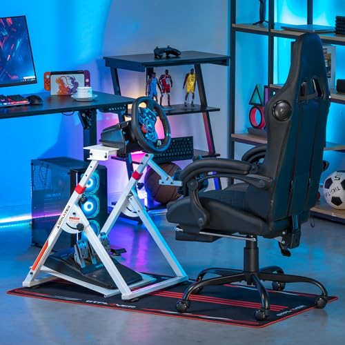 Black Sim Racing Wheel Stand with Shifter Mount O872619