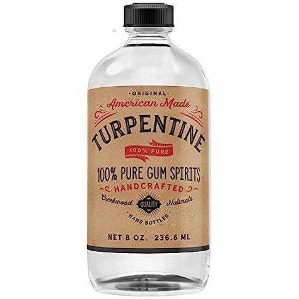 100% Natural Pure Gum Spirits of Turpentine Glass Bottle 8OZ A824851