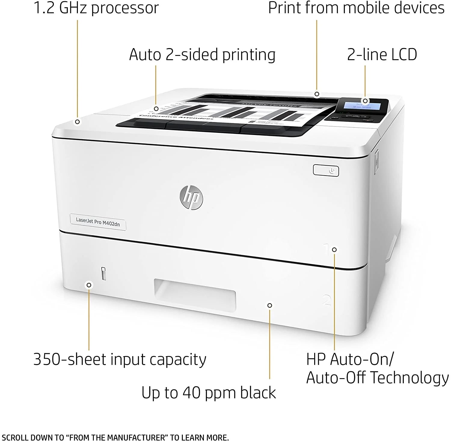 Laser Printer with Built-in Ethernet & Double-Sided Printing G310987