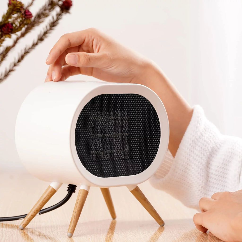 Small Space Heater, 1000W PTC Ceramic Electric Fan Heater - Black P26816