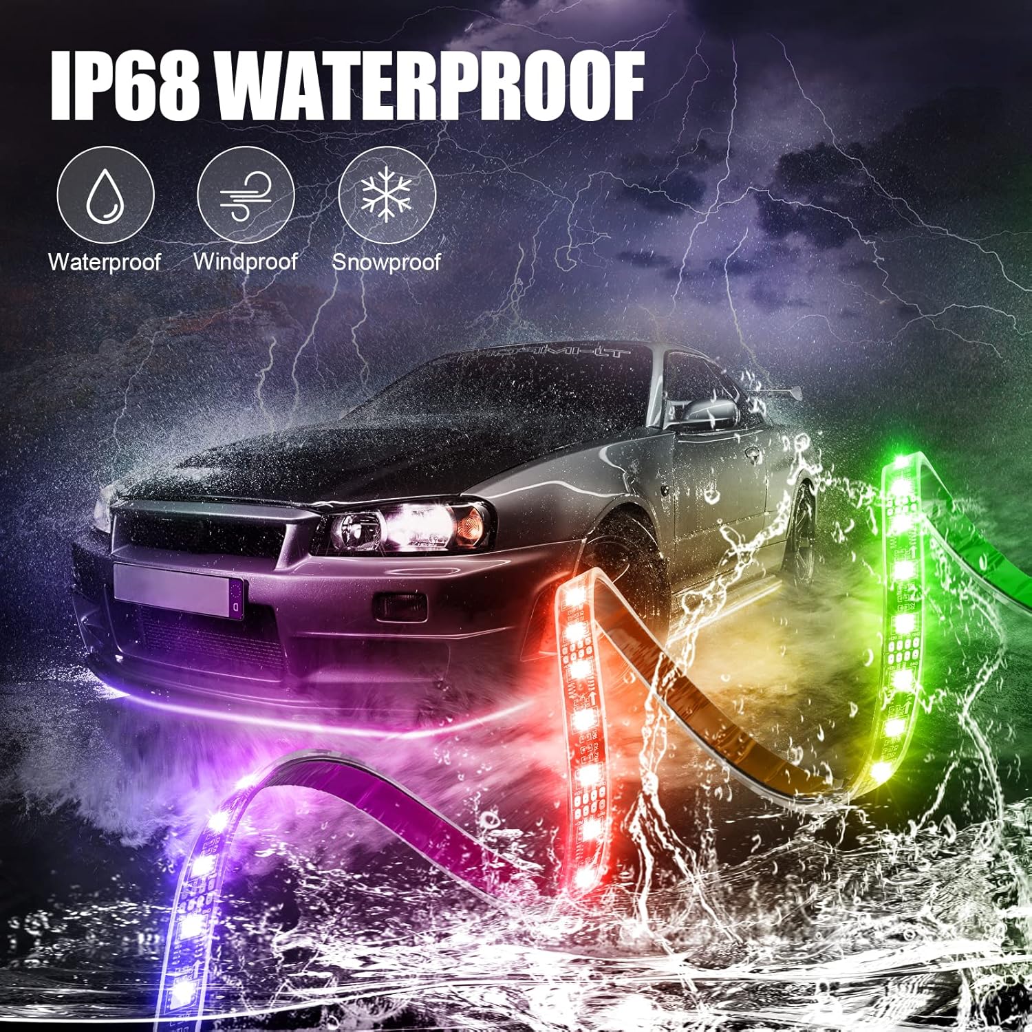 6 PCS LED Car Underglow Light Kit M722759