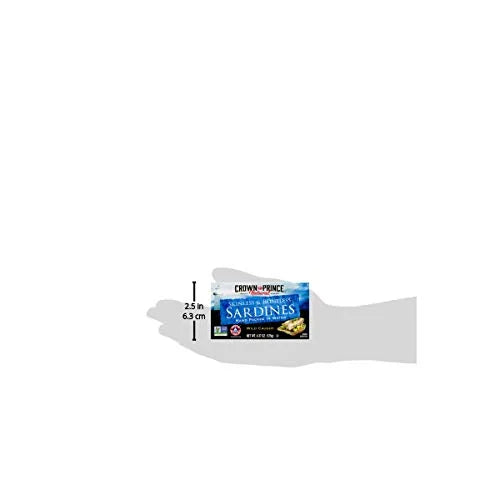 Natural Skinless Boneless Sardines in Water, 4.37 oz Cans (Pack of 12) A9038