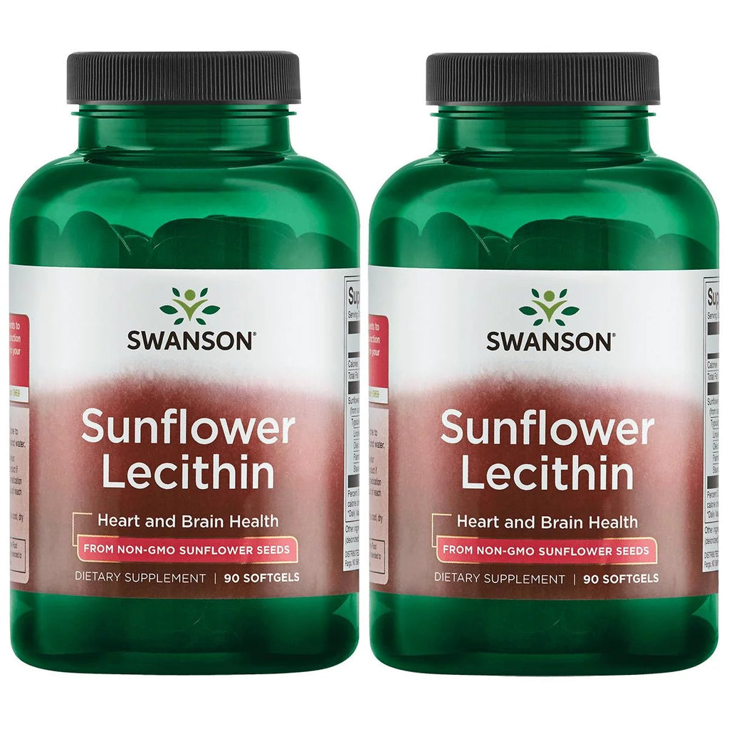 Swanson Sunflower Lecithin 1,200 mg 90 Sgels 2 Pack C222336