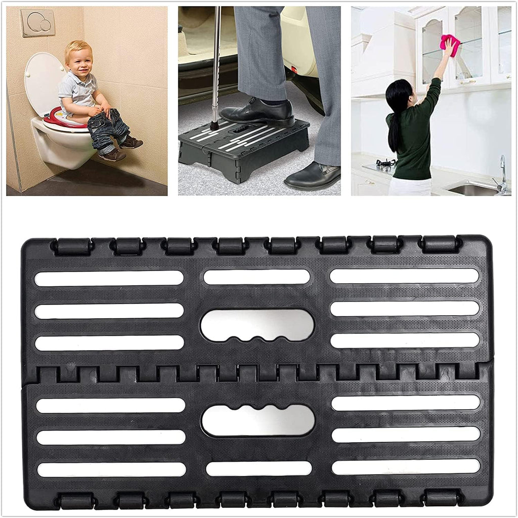5 inch Lightweight Anti-Skid Folding Step Stool Black J805739